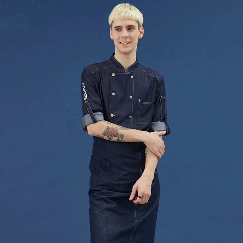 Высококачественная куртка шеф повара с вышивкой и бесплатным логотипом форма