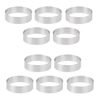 10 шт. круговое кольцо для пирога из нержавеющей стали, башня, форма для пирога, инструменты для выпечки, ПЕРФОРИРОВАННОЕ кольцо для пирога и Мусса