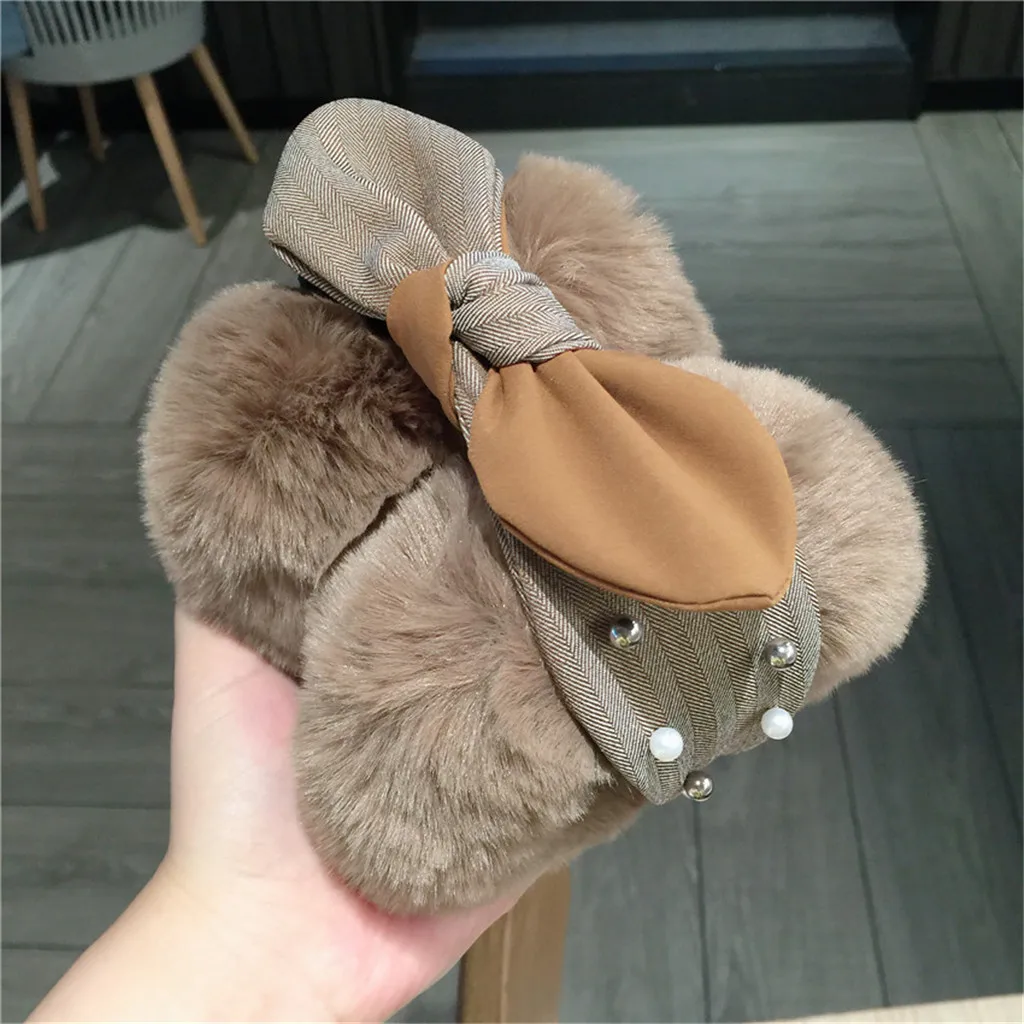 Модные зимние наушники для взрослых женские мужские влюбленных теплые плюшевые