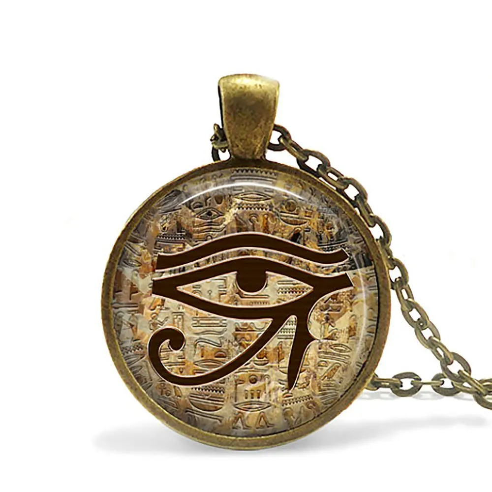 2020 египетское ожерелье с подвеской в виде глаза Гора Ankh Eternal Life Symbol стеклянный