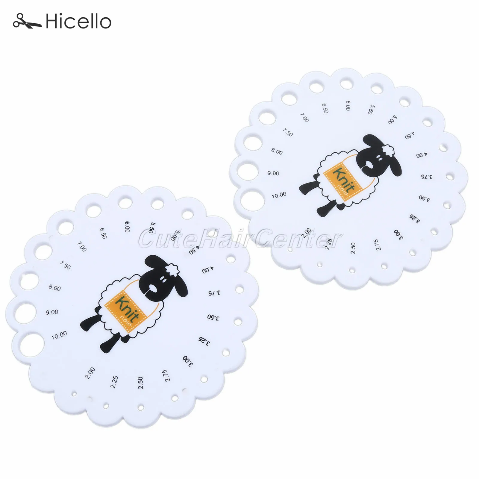 2 шт. измеритель вязальных спиц крючок для вязания измерительный инструмент