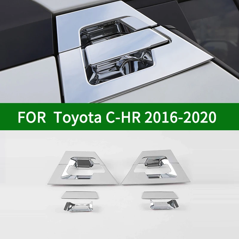 

For TOYOTA C-HR 2016-2020 front door handle bowl cover，CHR chrome silver door bowl handle decorative stripes 2017 2018 2019