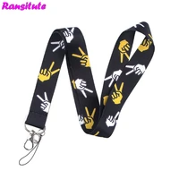 r613 ransitute scissors hand lanyard mobile phone key id badge holder neck strap and key ring ribbon rope diy fashion jewelry