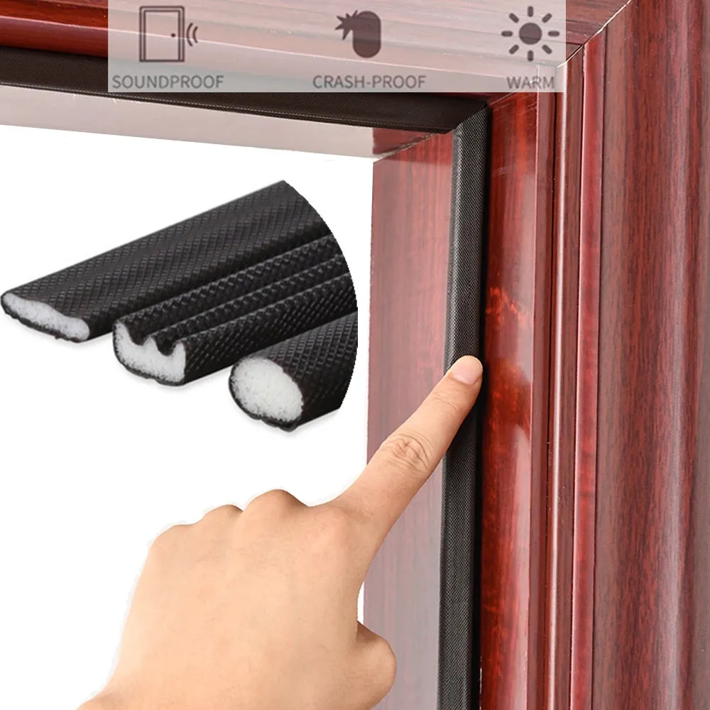5 м самоклеющаяся дверь уплотнительная лента для окон Звукоизоляционная пена