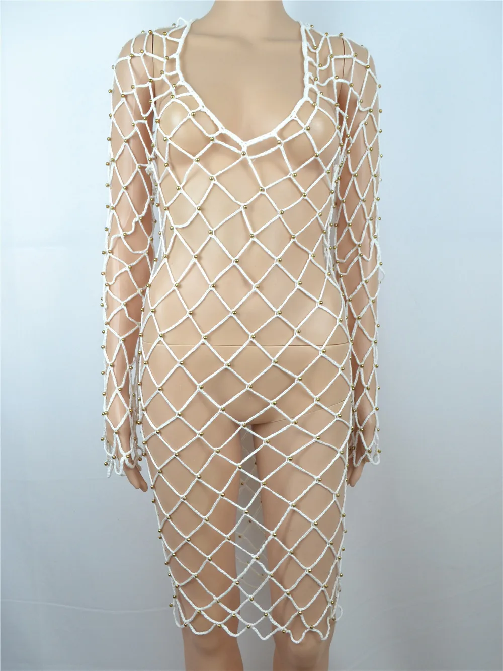 

Sun Protection Clothes Bikini Covers Beachwear Beach Coat Swimsuit Lace Knitted Up Summer Cotton Fits True To Size, Take Your