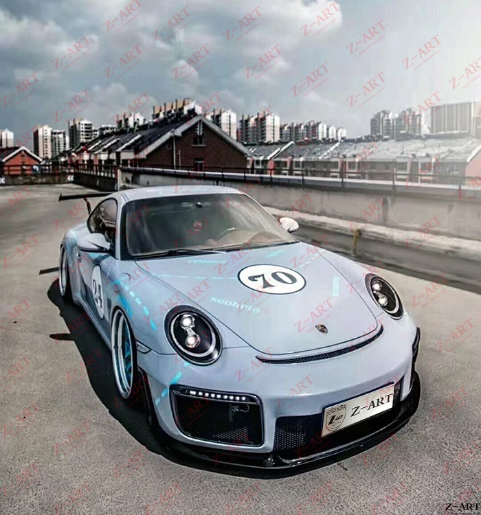Z-ART 911 GT2 RS переднего бампера для Porsche 911 2005-2008 подтяжки лица переднего бампера для Porsche 997 911 ремонт переднего бампера