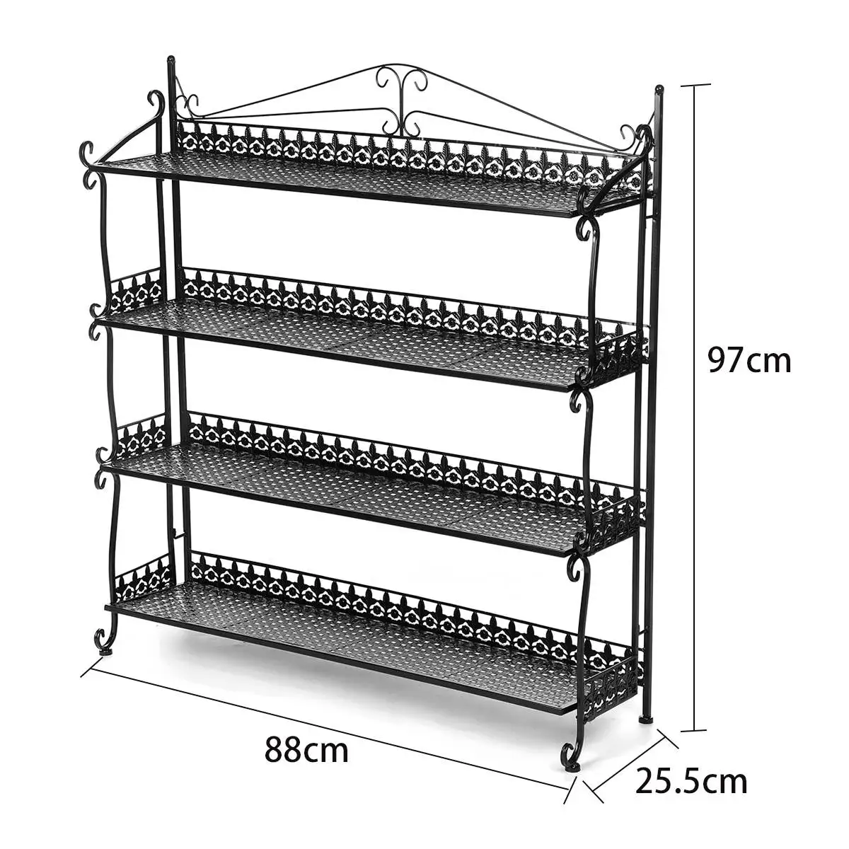 

4 Tier Durable Metal Plant Shelves Flower pot holder Garden Rack Display Stand Succulent plants home Balcony Decoration Kitchen