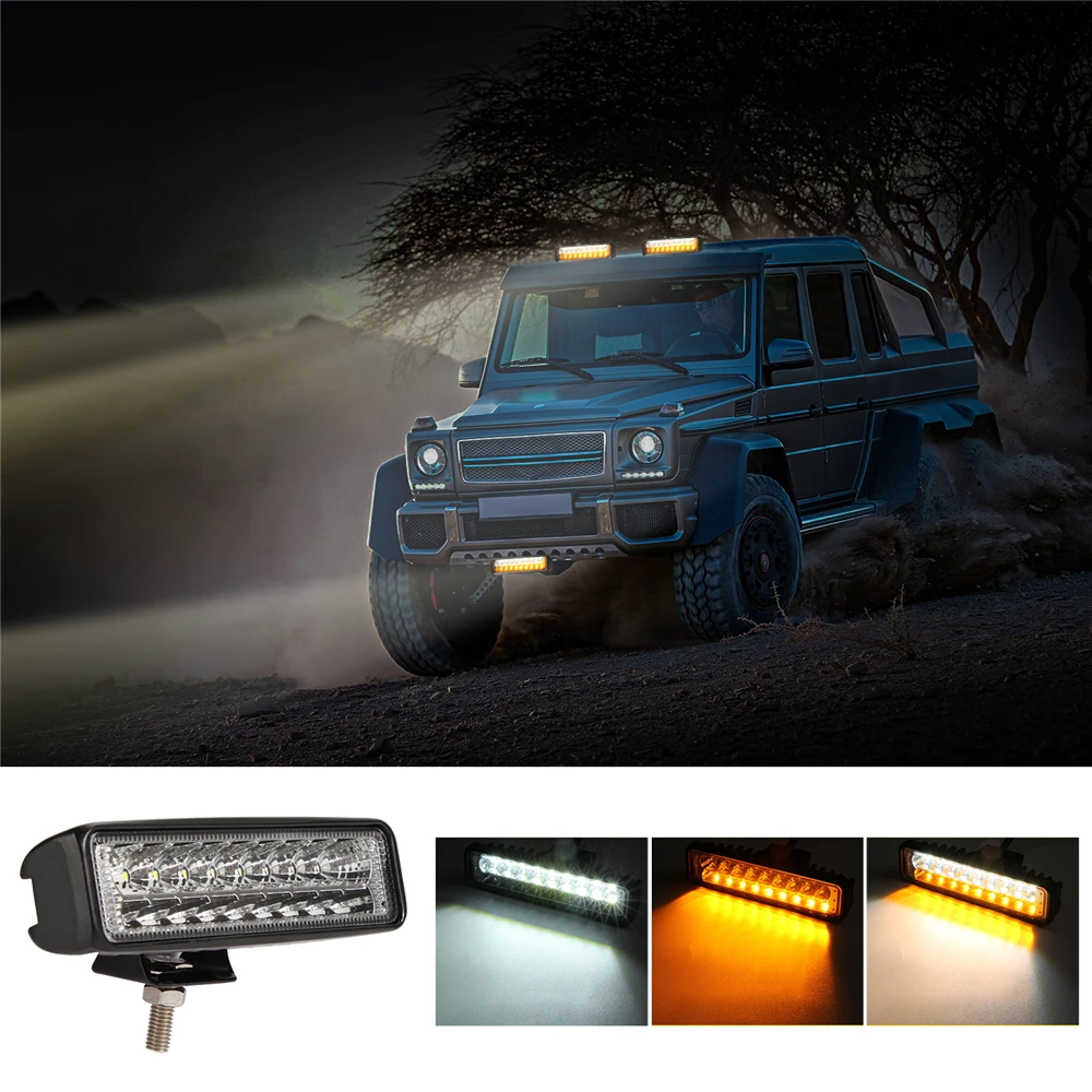 

2X LED Work Lights 6 Inch 60W 12V Driving Strip Combo Beam light Bar SUV Offroad
