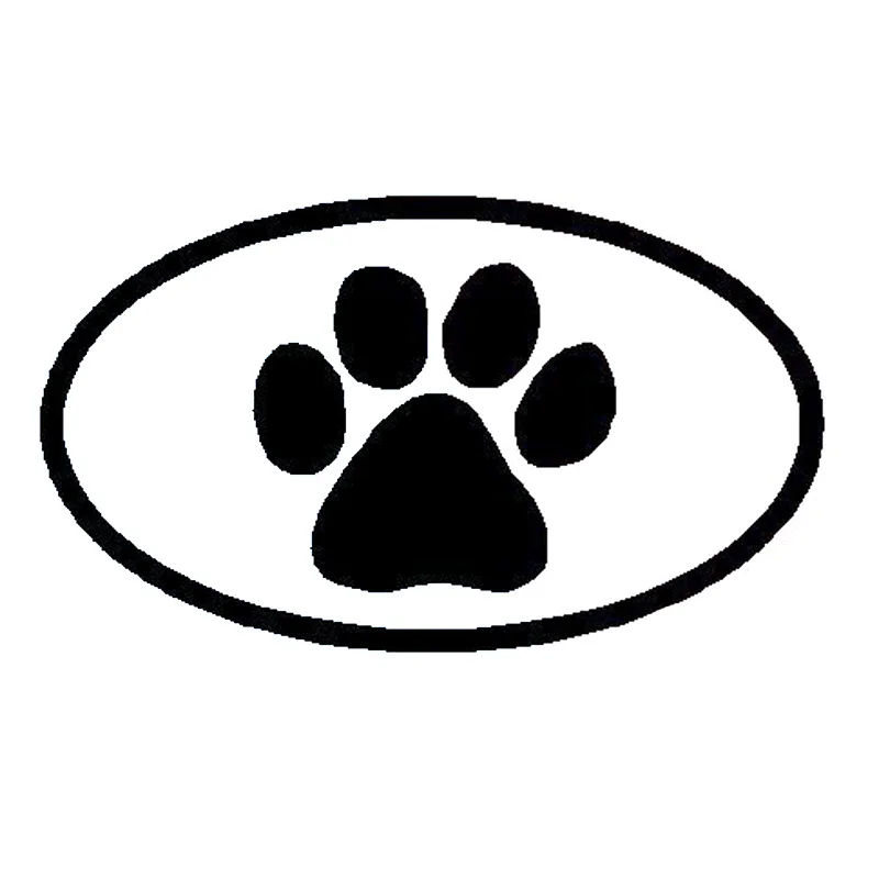 

Высококачественный овальный принт собачьей ЛАПЫ интересная фотонаклейка черные/серебряные аксессуары 15 см * 8,6 см