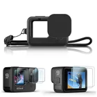 Защитный чехол из закаленного стекла для спортивной камеры Go Pro Hero 9, силиконовая резина