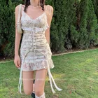 Французское сексуальное платье феи на бретелях с цветочным рисунком на весну и лето, кружевная короткая юбка в стиле ретро, новинка 2021, платье-годе