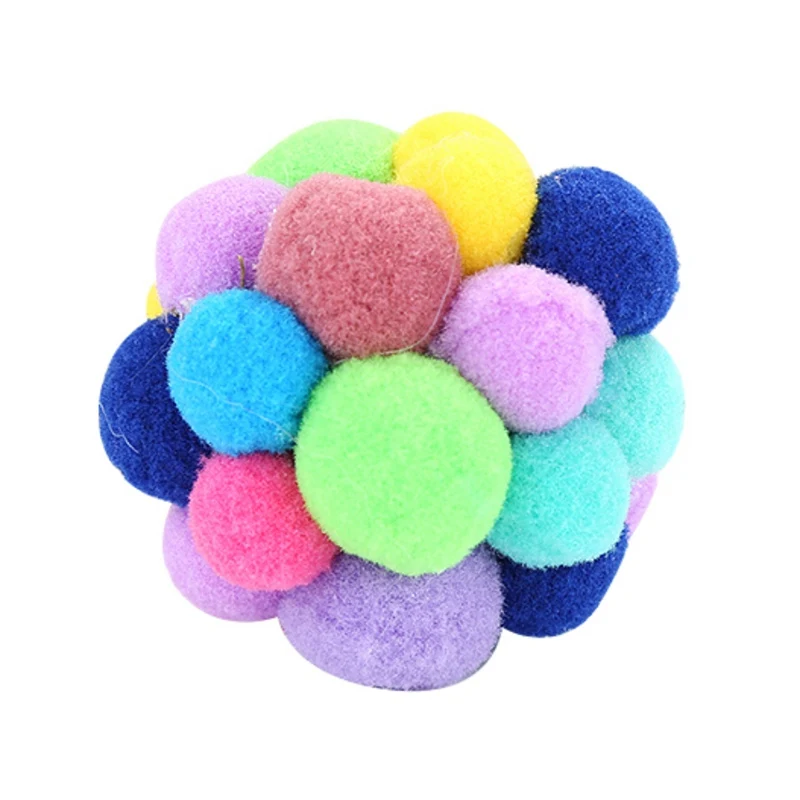 

Handmade colorful cat toy ball interactive cat toys play ball Kitten Toys Candy color Balls Assorted cat playing toys