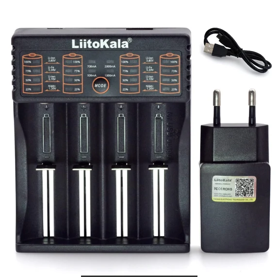 

Lii402 Lii202 Lii100 LiiS1 18650 Charger 1.2V 3.7V 3.2V AA/AAA 26650 NiMH li-ion battery Smart Charger 5V 2A EU Plug