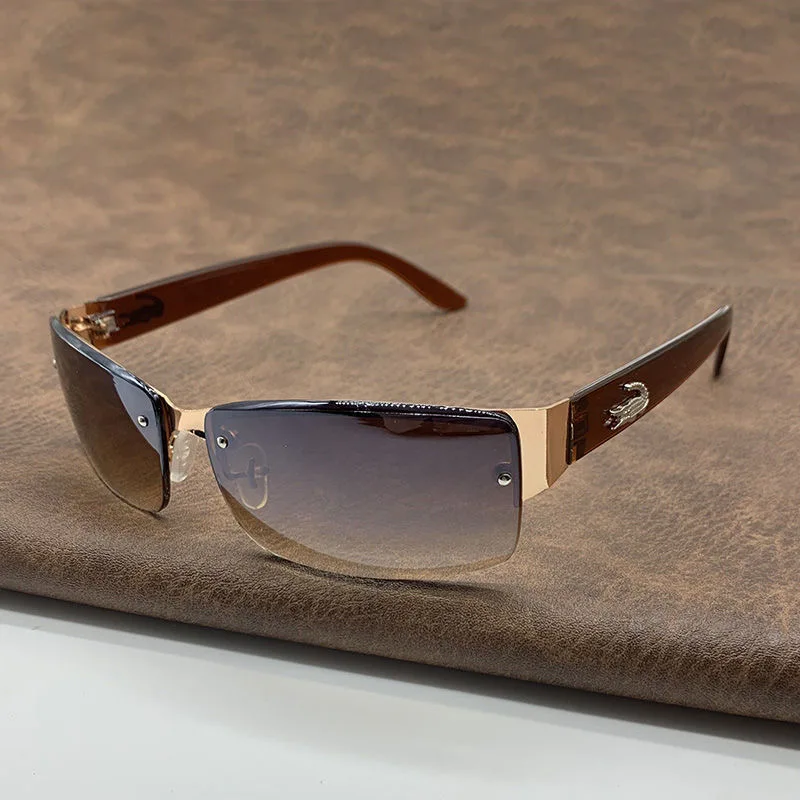 

Vazrobe Brand Sunglasses Male Women Rectangle Brown Black Sun Glasses for Men Cheap Wholesale UV400