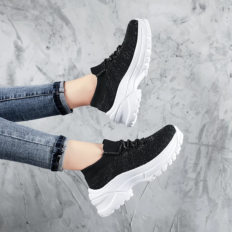 

42 Women Tennis Shoes 2020 Female Gym platform Sport Shoes Stability Breathable Mesh Light Trainers Women Jogging Tennis Shoes