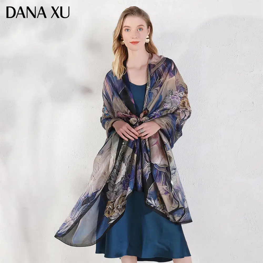 Платок женский из 2020 шелка длинный пляжный хиджаб |