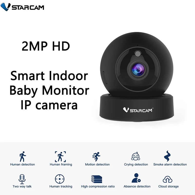 

Беспроводная IP-камера видеонаблюдения, 2 МП, HD, Wi-Fi