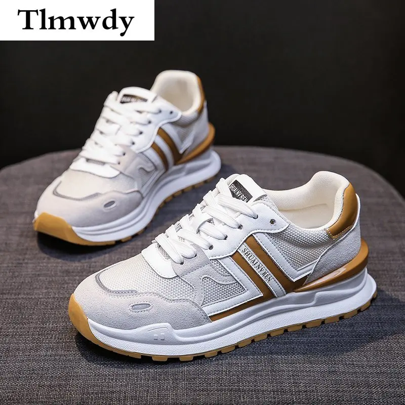 

Женские кроссовки с вулканизированной подошвой, кроссовки на платформе, на шнуровке, дышащие, Повседневная Удобная Обувь на весну, 2021