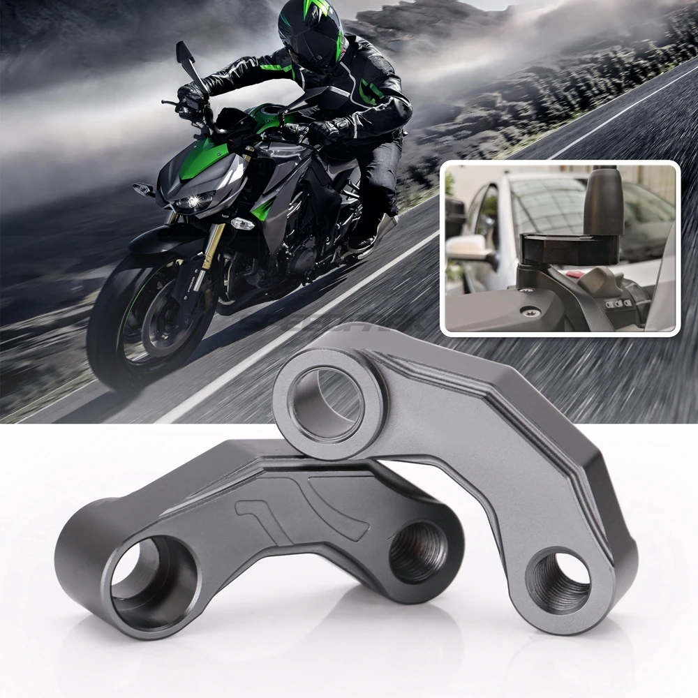 

Universal CNC Aluminum Motorcycle Mirror Mount Riser M10 Extenders Spacers Extension Adapter Adaptor Moto For Honda Kawasaki