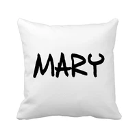 special handwriting english name mary throw pillow square cover