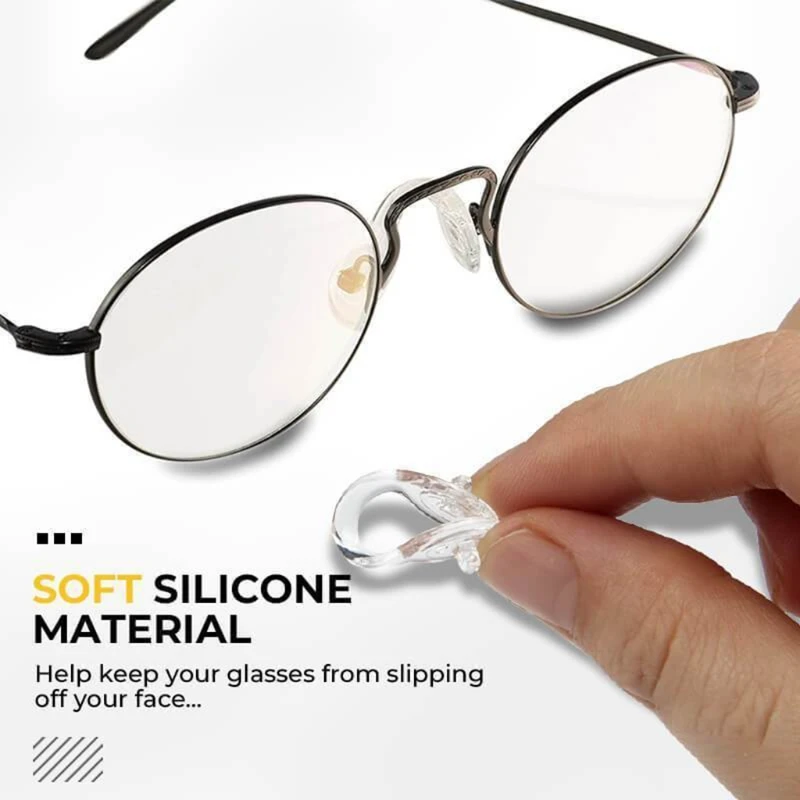 

10Pcs U-Shape Nose Pads Comfortable Silicone Glasses Nose Cushion Anti-Slip Clear Adhesive Eyeglasses Nosepads for Men Women