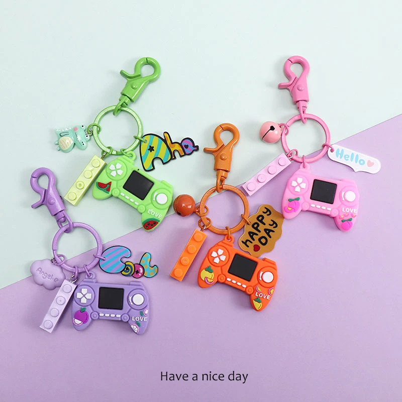 

Silica Gel Game Console Keychain High Quality Keyring Pendant Couple Bag Car Accessories Girlfriend Key Chain Gift Wholesale