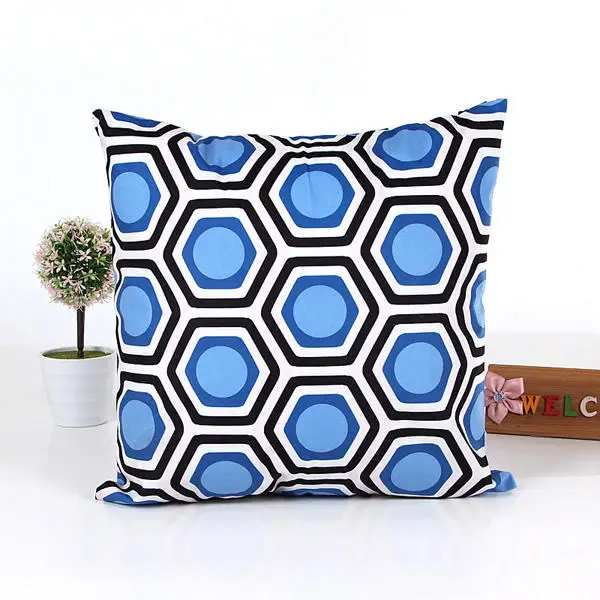 Красочные геометрические двусторонние наволочки с принтом мягкие для диванных