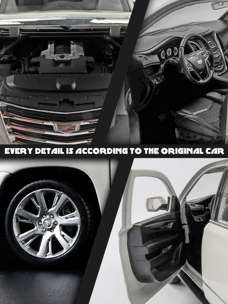 Welly 1:24 Cadillac Escalade модель автомобиля из сплава моделирование автомобиля украшение коллекция Подарочная игрушка Литье под давлением модель игрушка для мальчиков