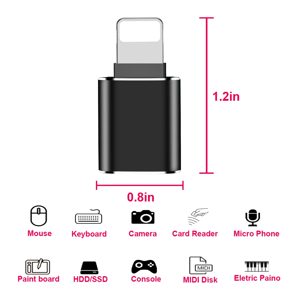 OTG кардридер для камеры адаптер 3 0 Lightning USB кабель конвертер электрическая MIDI
