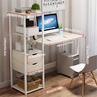 computer desk laptop desk writing table study table shelves drawers pc laptop workstation home office furniture gaming table
