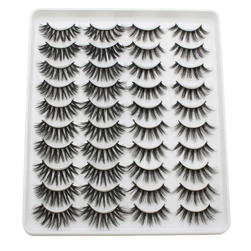 Норковые накладные ресницы 3D искусственные ручной работы толстые крест накрест