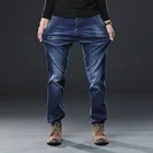 Мужские джинсовые брюки с защитой от кражи, размеры 40, 42, 44, 46, 48, 7XL
