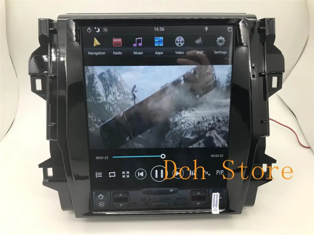 12 1 дюймовый вертикальный автомобильный DVD плеер tesla style Android 9 0 GPS для Toyota Fortuner 2016 2017