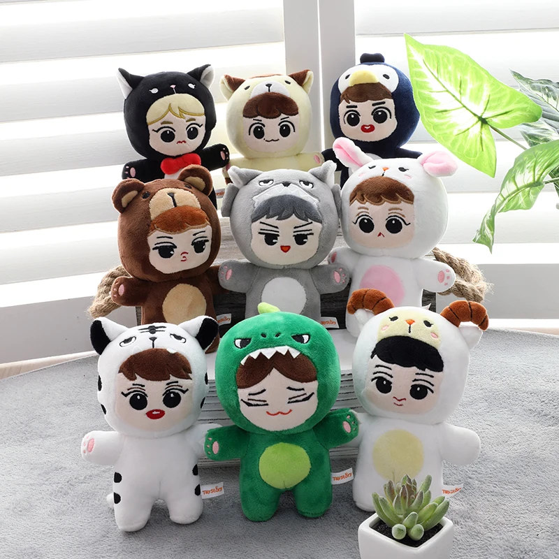 Корейский Pop EXO BAEKHYUN CHANYEOL CHEN D.O. KAI LAY SEHUN SUHO XIUMIN плюшевая звезда кукла Симпатичные
