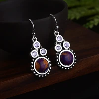 2020 new charm natural moonstone pendant earrings european american women multicolor zircon drop earrings jewelry accessories