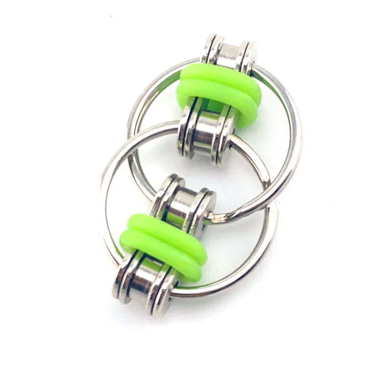 

Decompression Chain Key Ring Squeeze Keyring Metal Hand Finger Vent Stainless Steel Bike Chain Toys Decompression Chain Key Ring