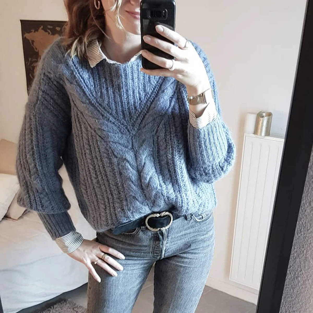 Braid Mohair Knitted Jumper Sweater Women Winter Autumn Boat Neck Chic Vintage Pullover Office Lady Casual Sweaters Pull 2021
