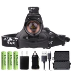 Супер яркий XHP70.2 USB Перезаряжаемый светодиодный налобный фонарь XHP70, самая мощная фара для рыбалки, кемпинга, масштабируемый фонарь на 3*18650 батарею