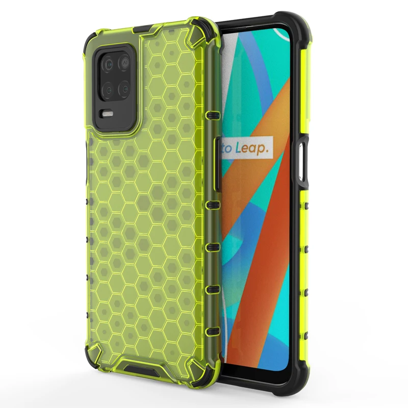 Прозрачный чехол с сотовой структурой для OPPO Realme V13 | Мобильные телефоны и