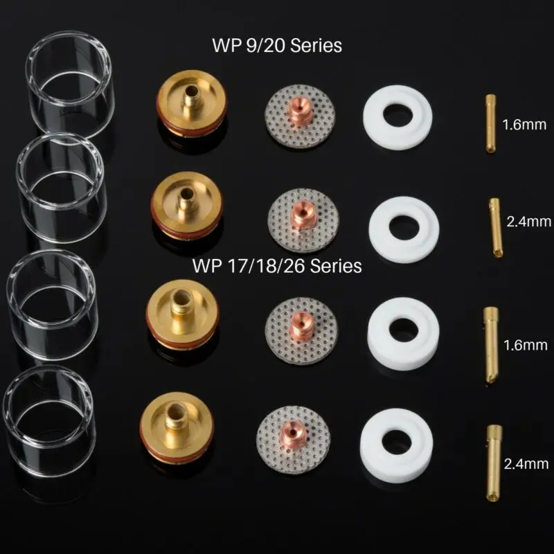 Набор газовых линз для чашки Pyrex Tig подходит сварочной горелки с напряжением 5/20