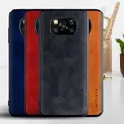 Чехол для Xiaomi Pocophone Poco X3 NFC, тонкий защитный чехол из мягкой искусственной кожи, задняя крышка для xiaomi poco x3 Pro X3PRO X3 NFC