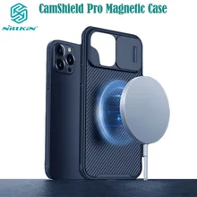 For iPhone 13 12 / Pro / Max Case NILLKIN CamShield Magnetic Case Support Mag-Safe Slide Camera Lens Cover For iPhone13 12 Mini