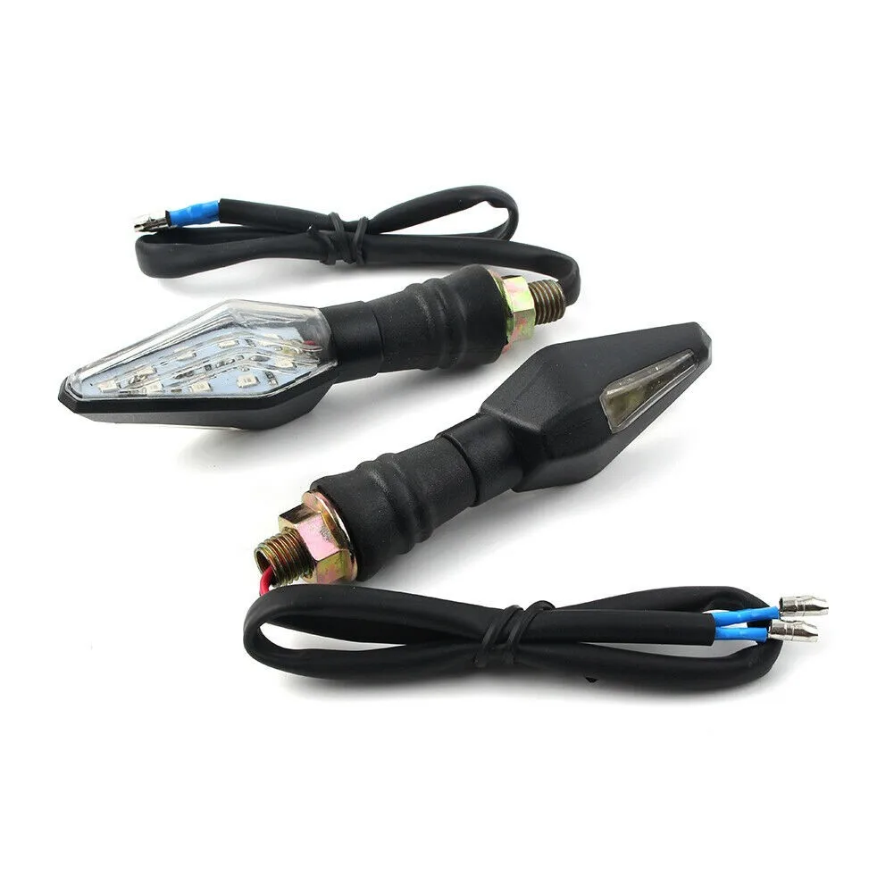

12 LED Turn Signal Lights 2PCS /set Accessories Amber+Blue Blinker DC 12V