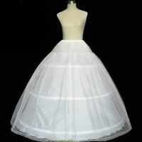 white ball gown petticoat for wedding dress fluffy 3 hoop skirt underskirt woman crinoline pettycoat