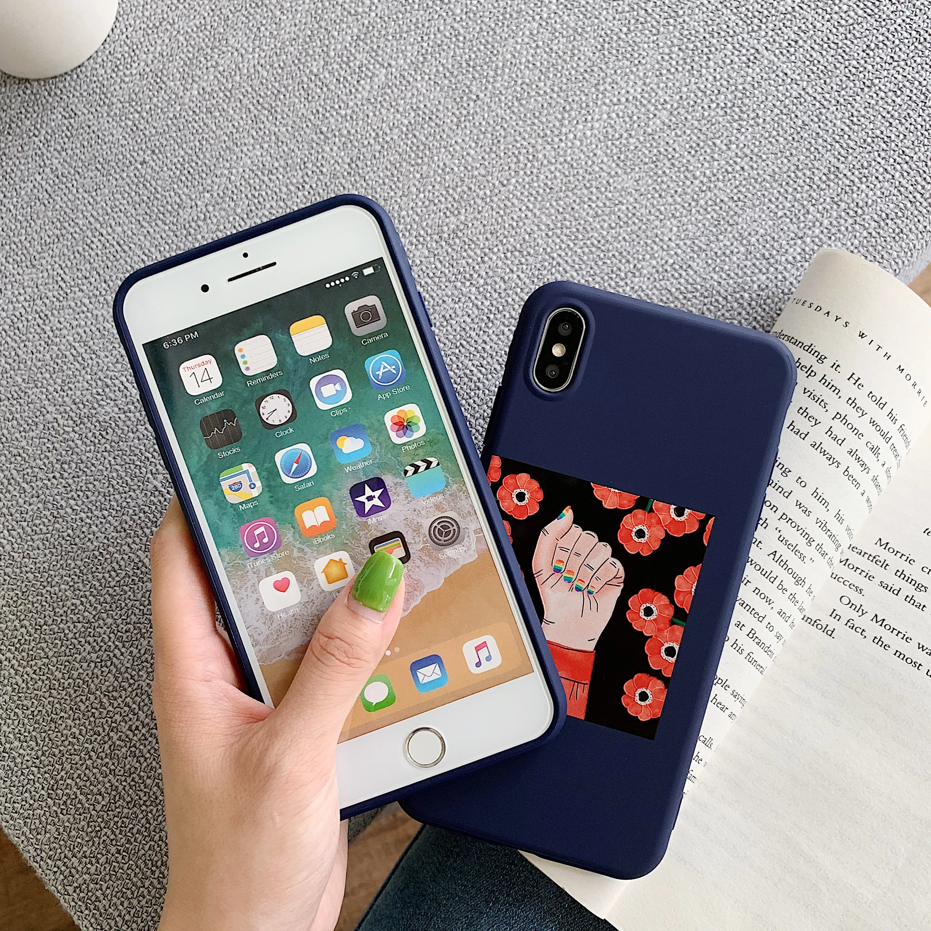 Роскошный чехол для телефона iphone XS XR Max Flower живописная абстрактная картина Мягкий