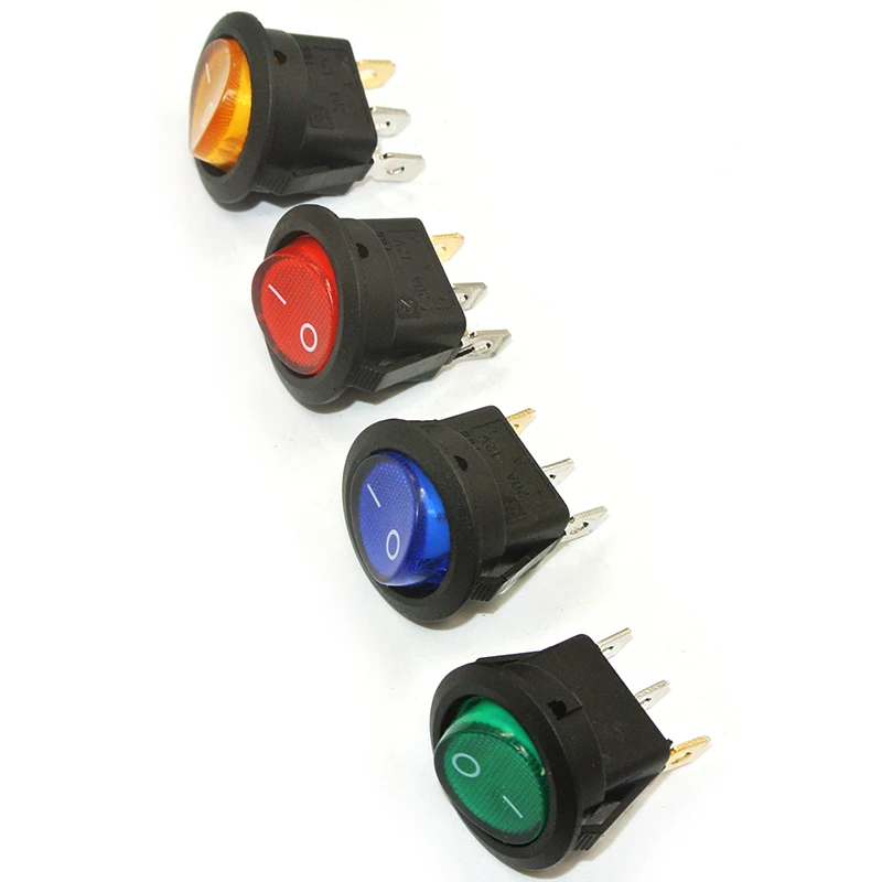 4 шт. 3 pin 6 мм терминалы 12V 24V 220V Универсальный светодиодная подсветка для