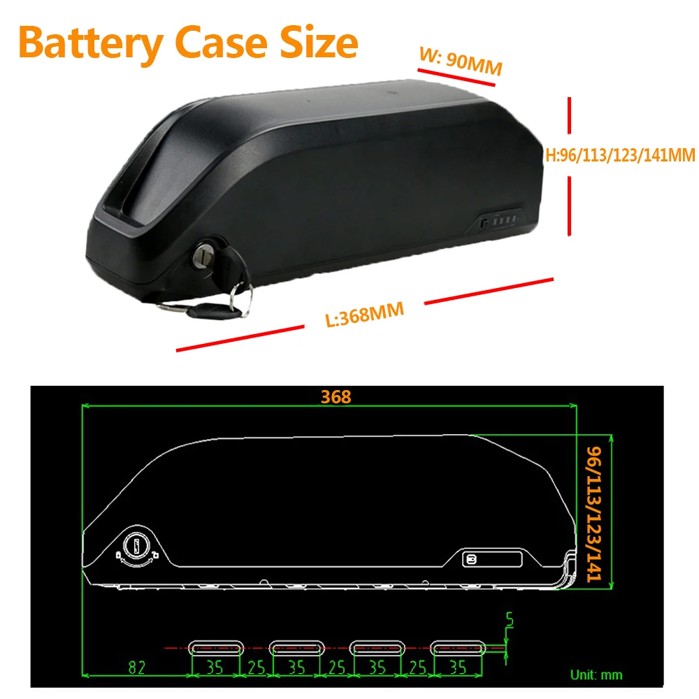 52V 48V батарея 48V17.5Ah 16AH 13AH 20AH Ebike литиевая 1000W BBS02B 750W BBS01B 250W 18650 E Bike|Батарея для