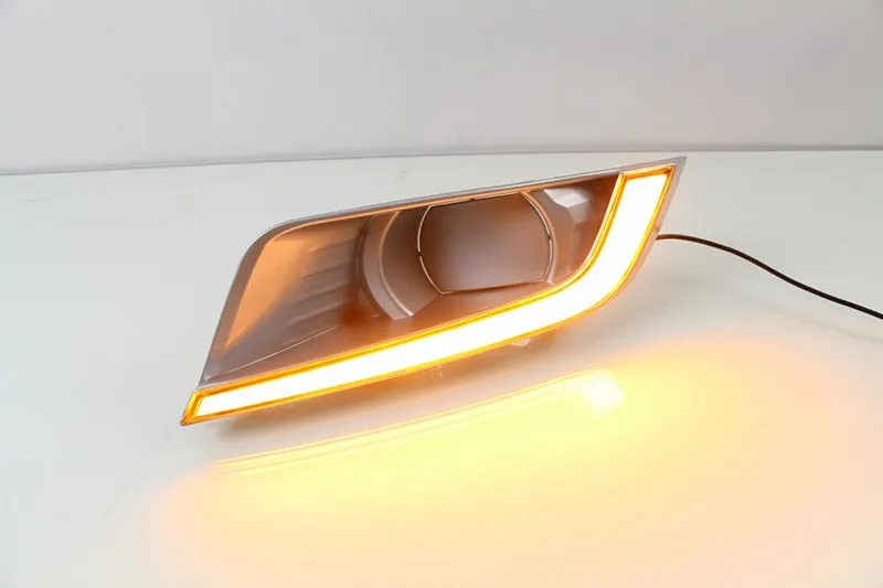EOsuns led drl дневного света для ford ranger-18 с тусклым управлением, желтый сигнал поворота, беспроводной переключатель, квадратное отверстие