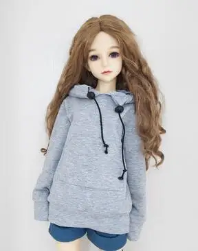 L new grey clothes T02-X547 Blyth кукольные одежда 1/3 1/4 bjd 1/6 мягкого плюша; аксессуары для куклы свитер рваные джинсовые шорты 2 шт./компл - Цвет: L new grey clothes
