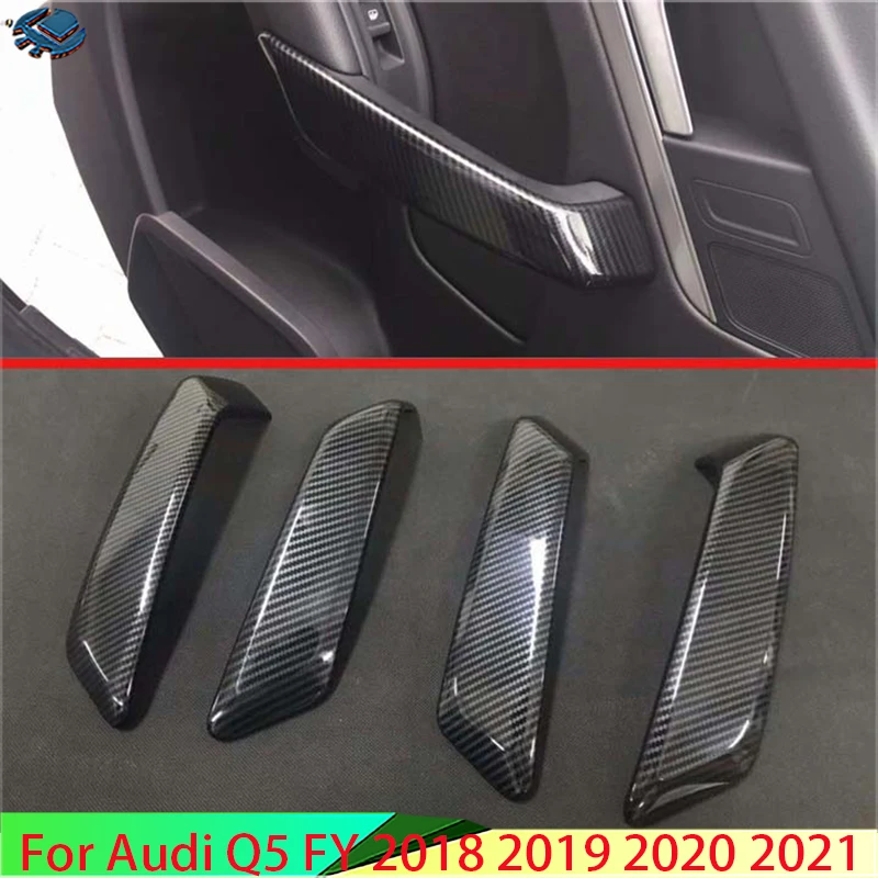 

Декоративные аксессуары для Audi Q5 FY 2018 2019 2020 2021, стильная отделка поручней из углеродного волокна с четырьмя дверцами